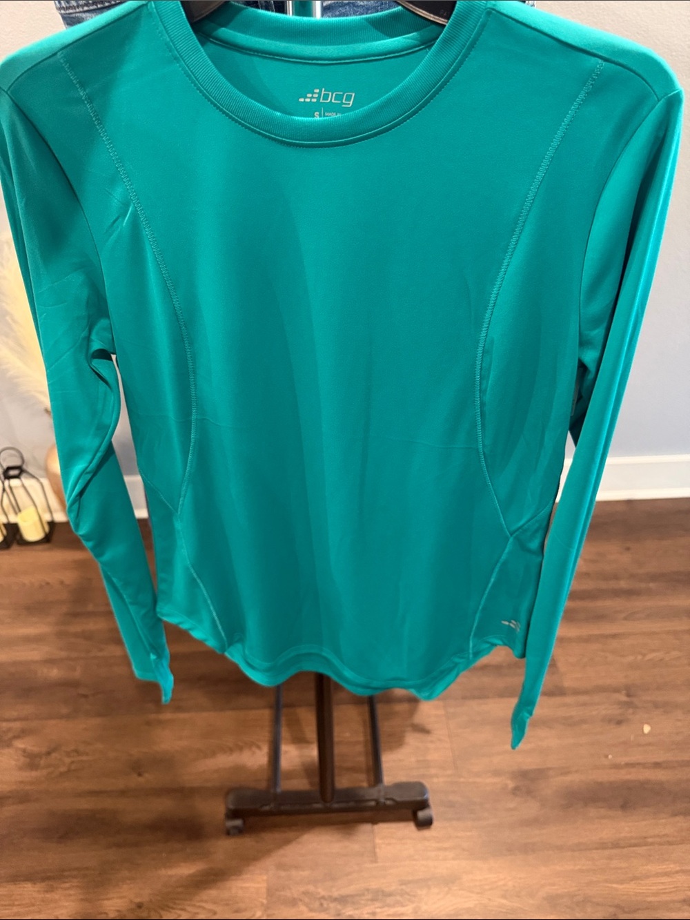 bcg Women's Teal Performance Long-Sleeve Tee